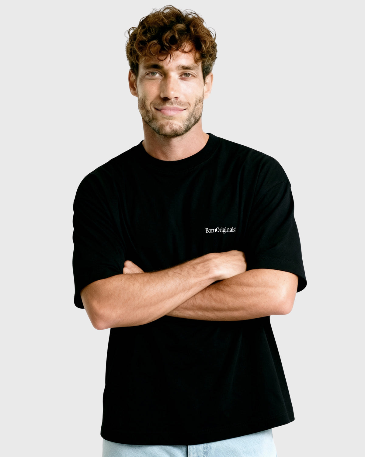 Unisex Oversized T-Shirt Black "Classic Monogram"