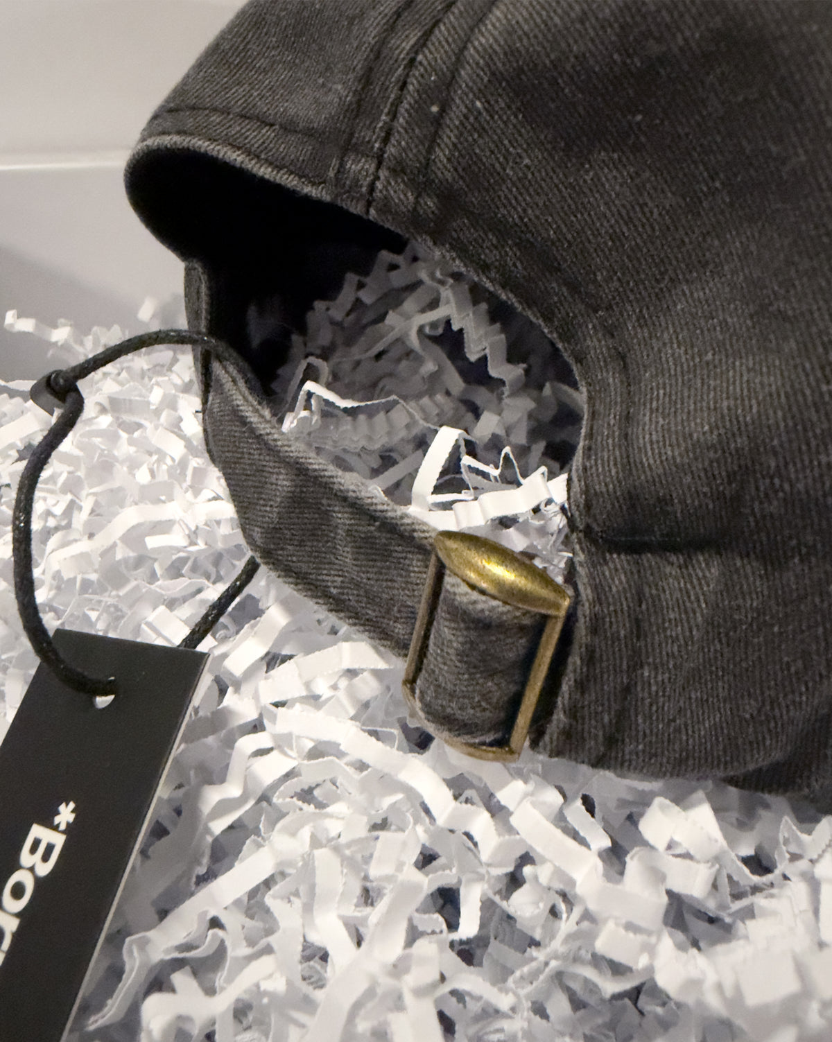 Base Cap Acid Wash Black "Modern Monogram"