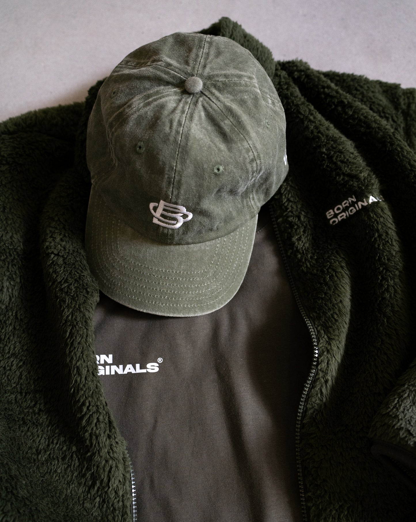 Unisex Fluffy Fleece Jacket Khaki